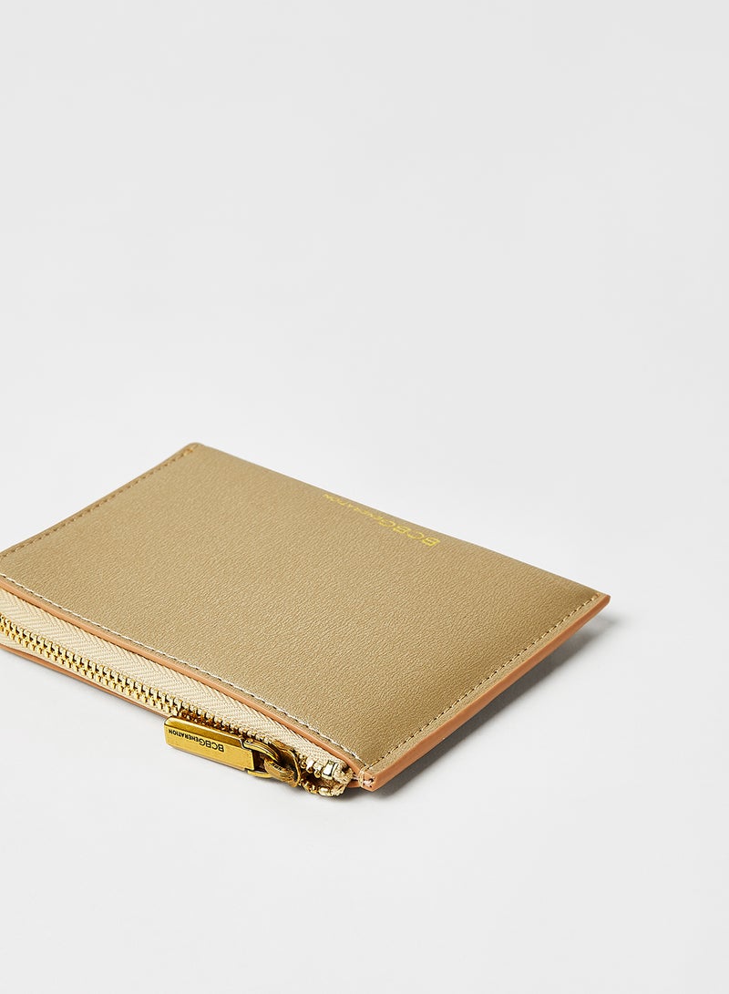 BCBGeneration Faux Leather Card Holder Gold - Image 3